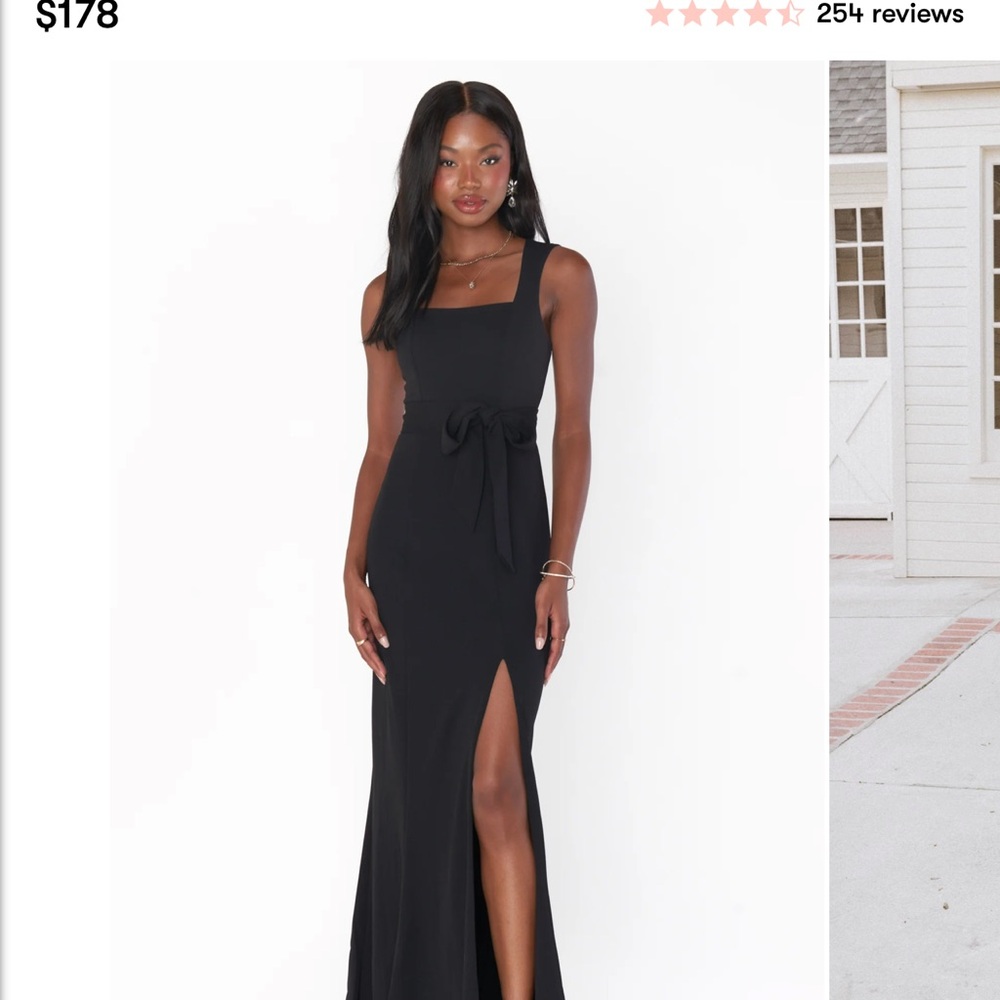 Show Me Your MuMu Black Slit Maxi Gown